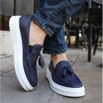 FOH-Store-Shoes-NAVY-BLUE-Men-Dress-Classic-Artificial-Leather-Business-Suits-Slip-On-Luxury-Footwear