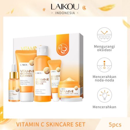 LAIKOU-Vitamin-C-Facial-Whitening-Care-Set-Face-Cleanser-Fade-Dark-Circles-Eye-Cream-Essence-Lighten-4